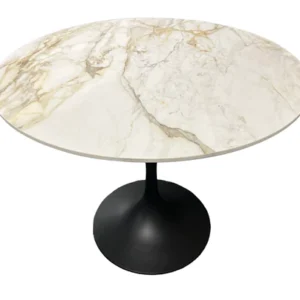 BK Bentley 0.9m Round Dining Table Black (KD)