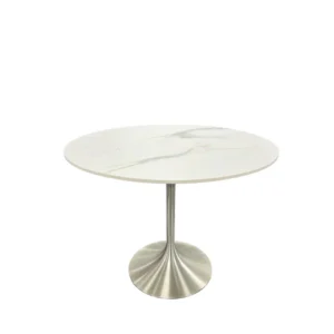 S Bentley 0.9m Round Dining Table Chrome