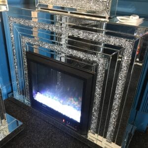 ROMA MIRRORED -FIREPLACE WHITE (NEW)