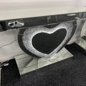ROMA MIRRORED- HEART CONSOLE TABLE