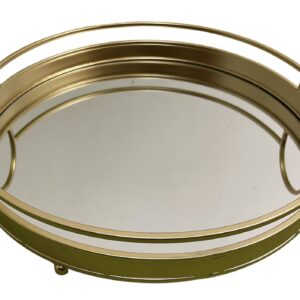 GOLD MIRROR TRAY (NEW)-G-MT01 (ROUND)