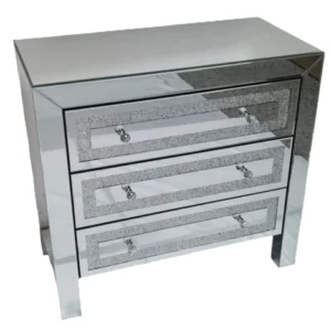 VENICE MIRRORED FURNITURE- 3 DRAWER CHEST