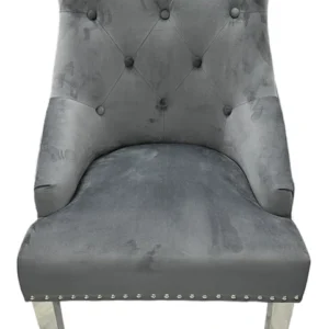 Roma Chair no knocker with chrome legs (KD)