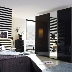 MIRAMAR SLIDING DOOR Graphite Basalt with Mirror (Typ 1)