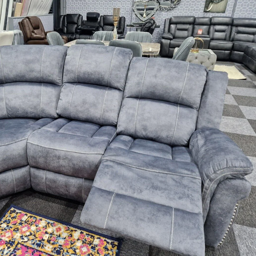 Berlin Fabric Recliner Corner Sofa - Image 9