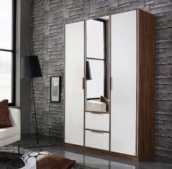 ELLESSE HINGED HaIf Mirror DOOR With Extra 2 drawers Wardrobe - Image 2
