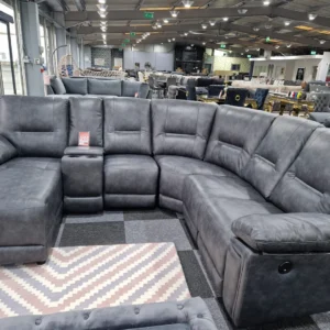 Sara Real Leather Electric Recliner Corner Sofa