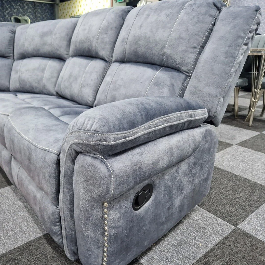 Berlin Fabric Recliner Corner Sofa - Image 3