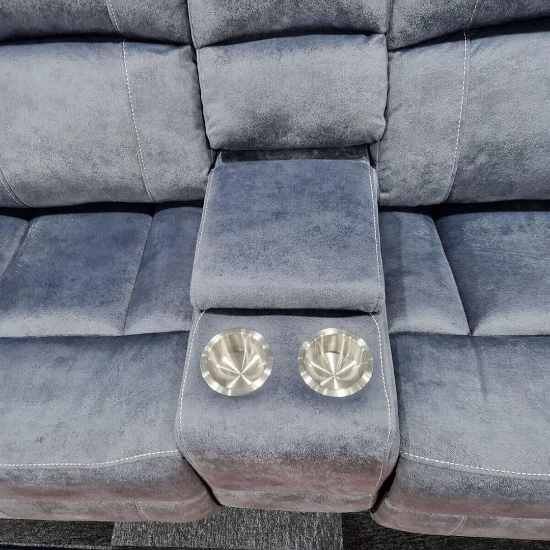 Berlin Fabric Recliner Corner Sofa - Image 4