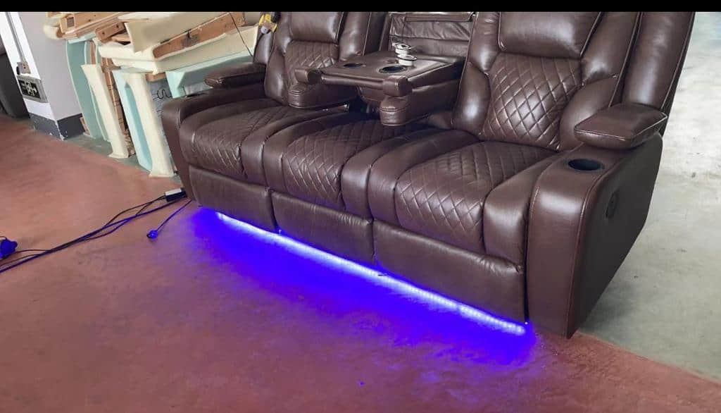 Orlando Electric Recliners 2 Seater Leather Sofa - Image 12