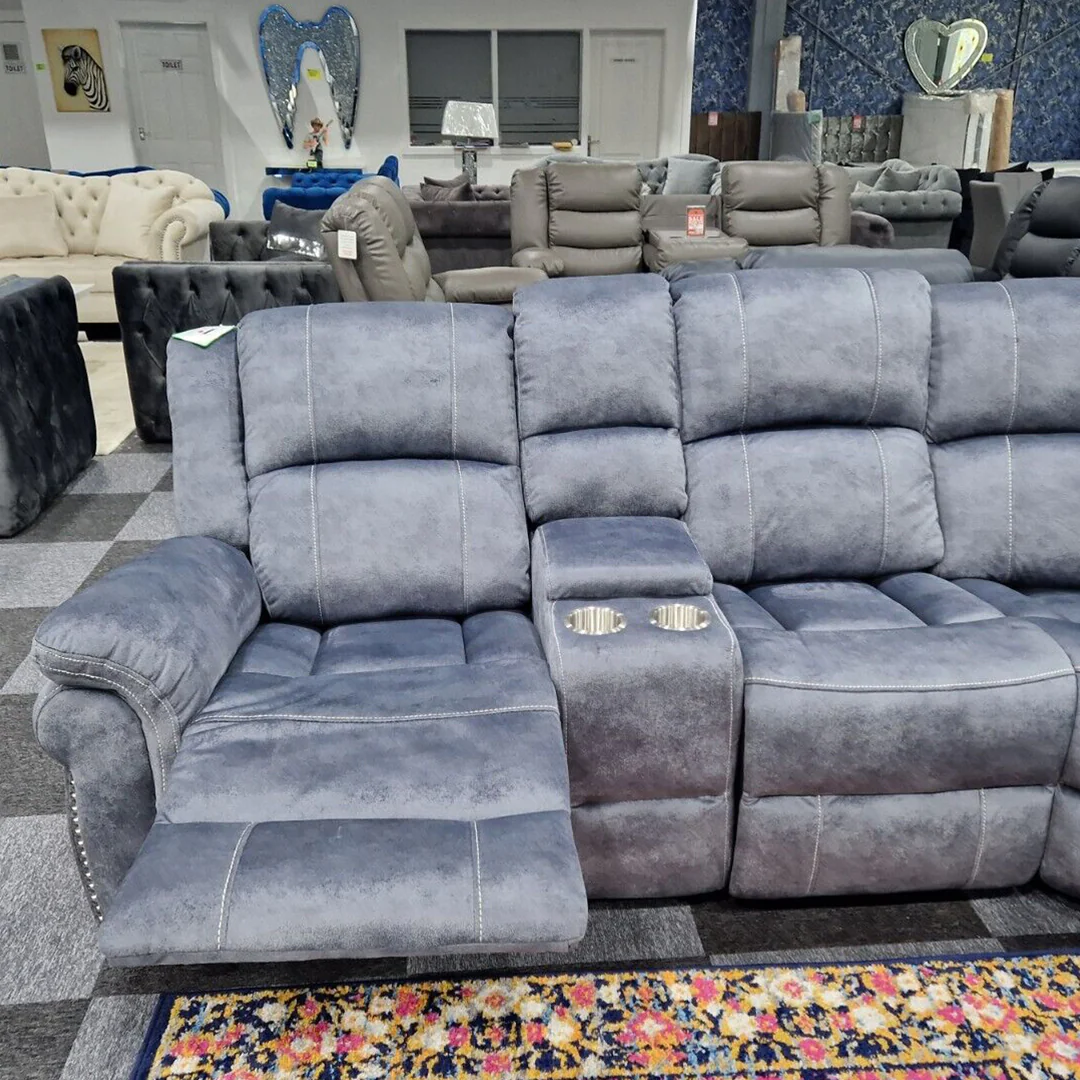 Berlin Fabric Recliner Corner Sofa - Image 7