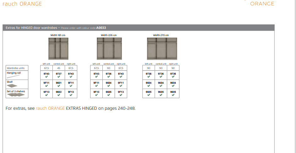 TERANO Rauch Hinged door wardrobes with cornice - Image 18