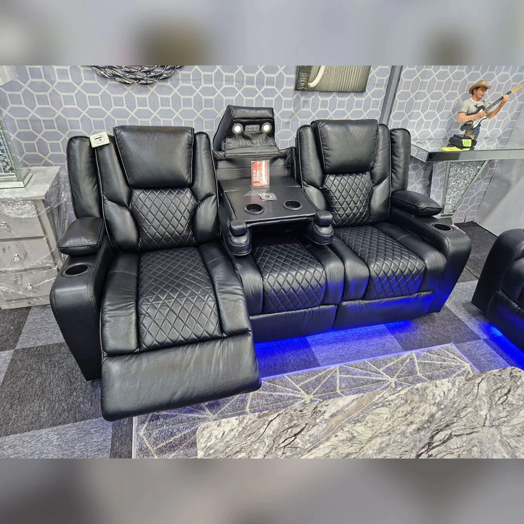Orlando Electric Recliners 2 Seater Leather Sofa - Image 10