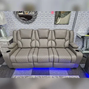 Orlando Electric Recliners 3Seater Leather Sofa
