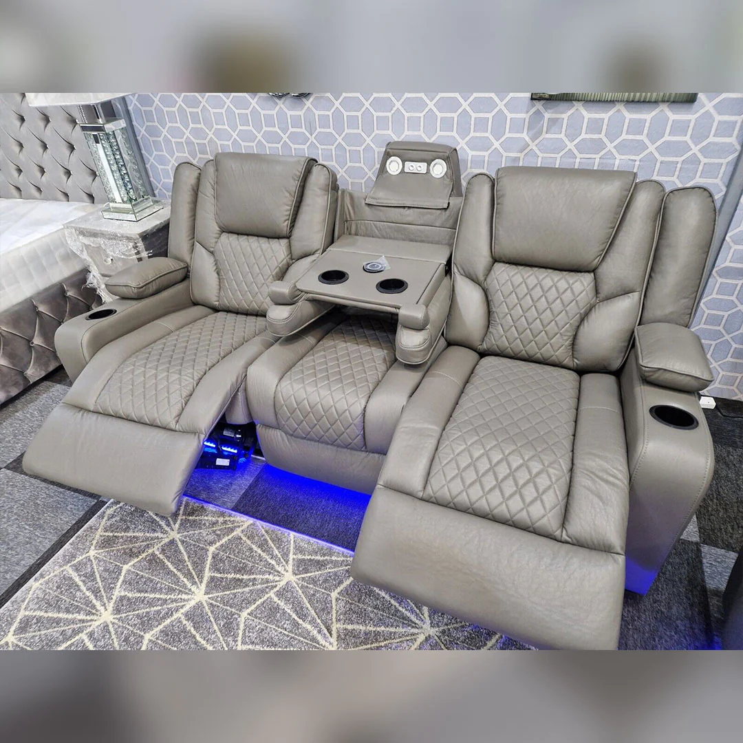 Orlando Electric Recliners 2 Seater Leather Sofa - Image 8