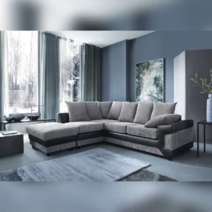 Dino Corner Sofa Grey And Black