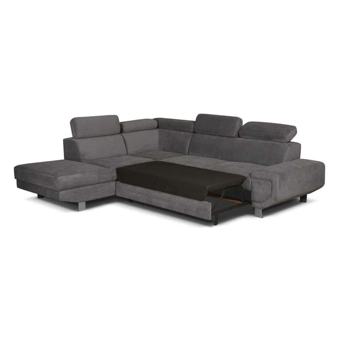 Artic Sofa Bed Corner Sofa Bed With Storage Box Grey - Image 5