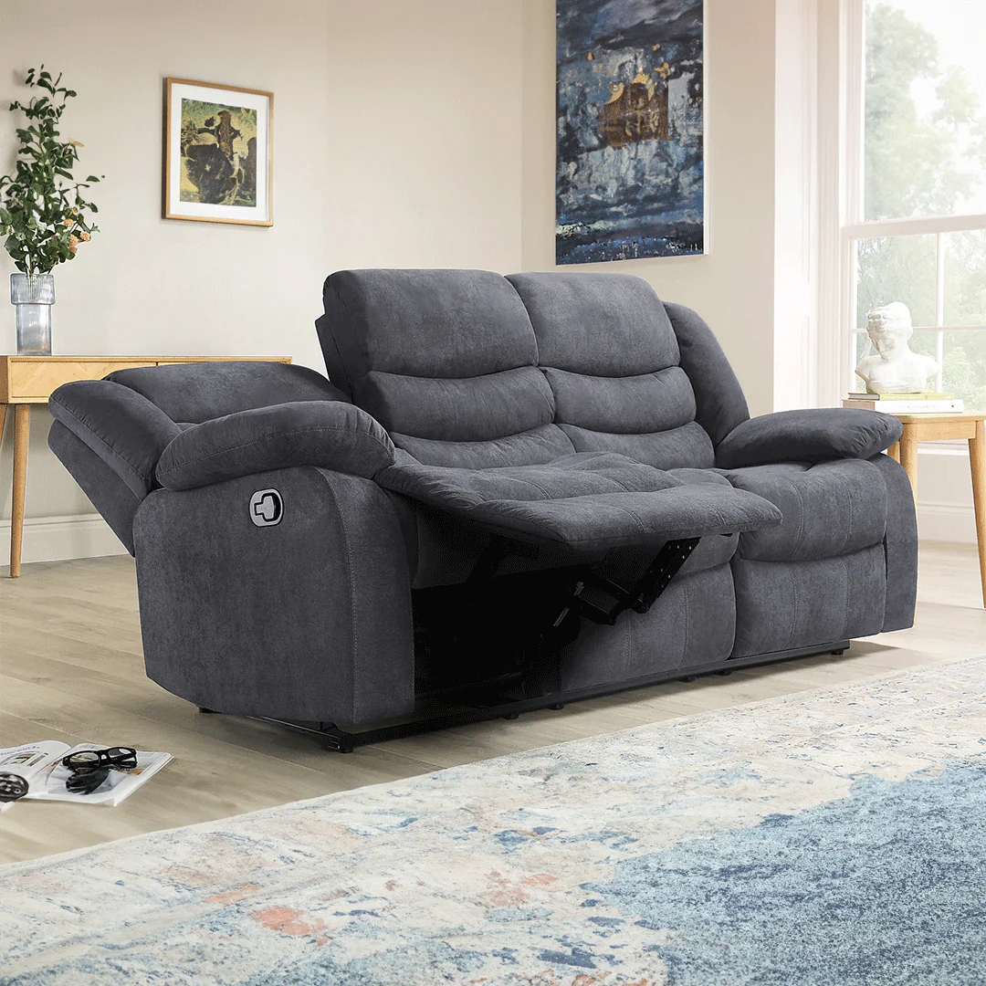 Sorrento Fabric Recliner Sofa 3 Seater - Image 4