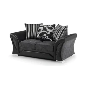 Shannon Sofa 2 Seater Grey And Black