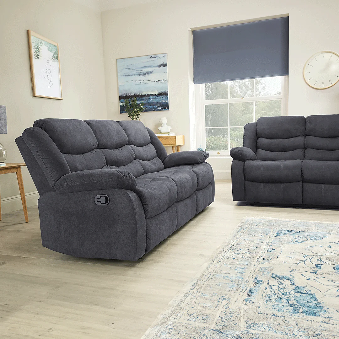 Sorrento Fabric Recliner Sofa 3 Seater - Image 6