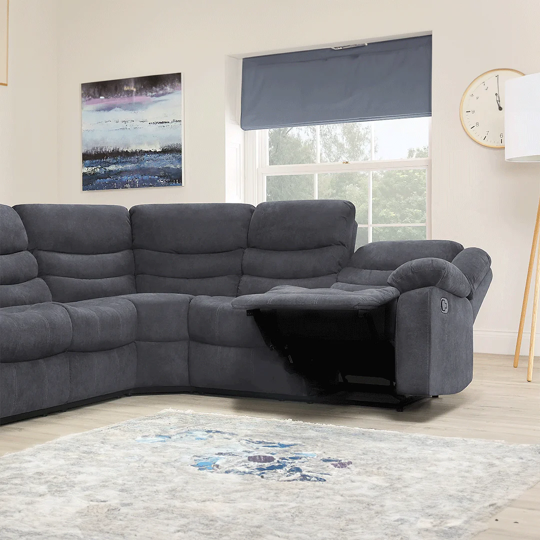 Sorrento Fabric Recliner Corner Sofa - Image 4