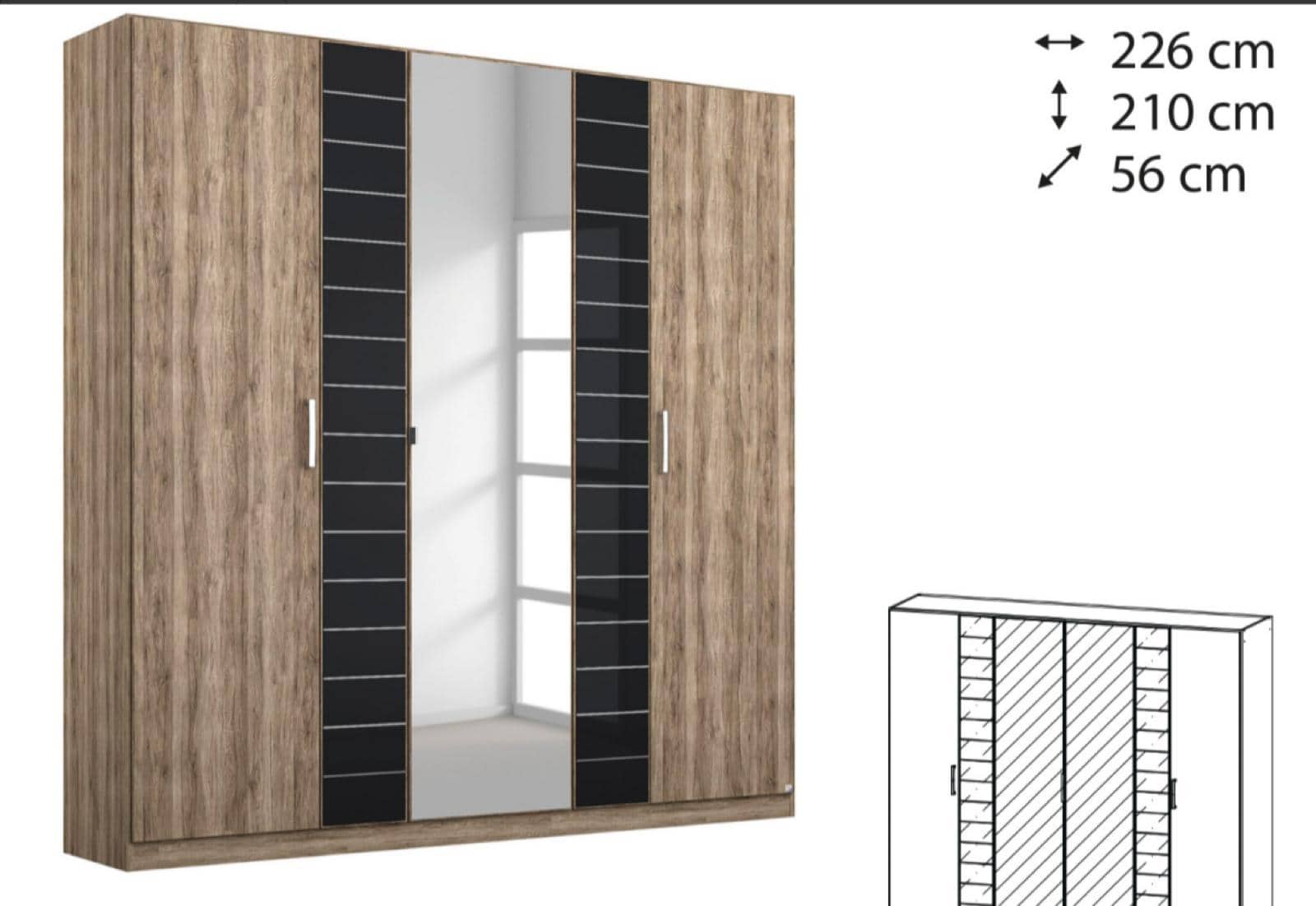 TERANO Rauch Hinged door wardrobes with cornice - Image 15