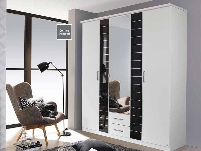TERANO Rauch Hinged door wardrobes with 2 drawers and cornice