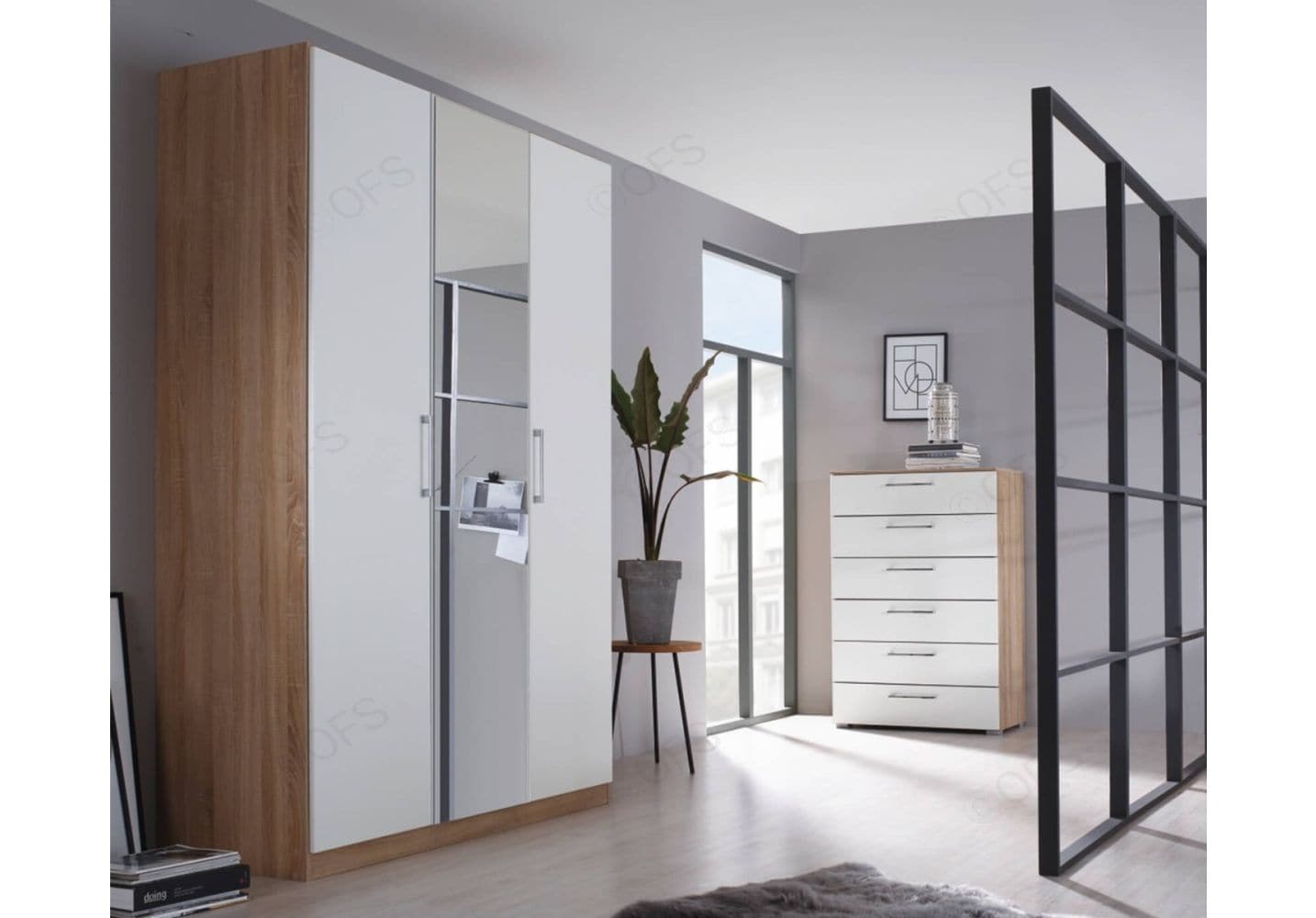 ELLESSE HINGED Full Mirror DOOR WARDROBES - Image 2