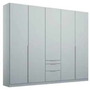ALABAMA High polished Hinged 5-door 3 drawers wardrobe