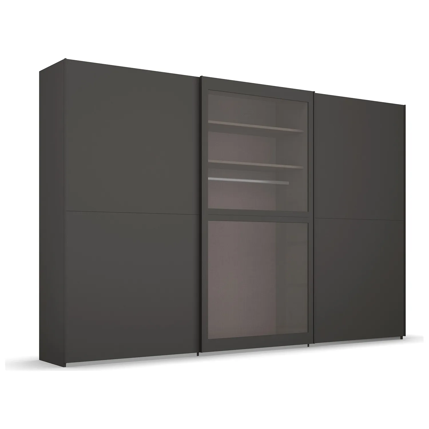 LUMIS sliding 3 Door wardrobe with Glass Door