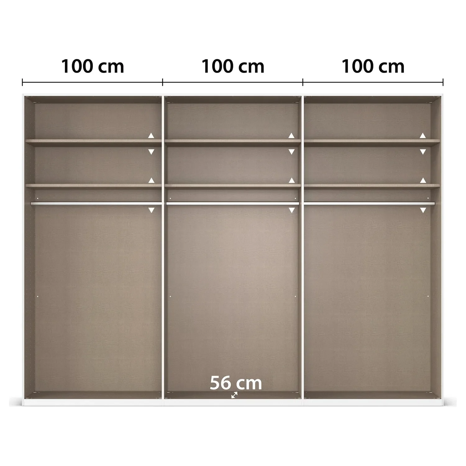 LUMIS sliding 3 Door wardrobe with Glass Door - Image 2