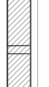 Natica Angled Left 1 mirror Door Hinged Wardrobes (Width-50 cm)