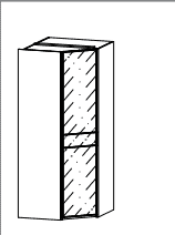Natica Hinged Left Door Corner Robes With Glass