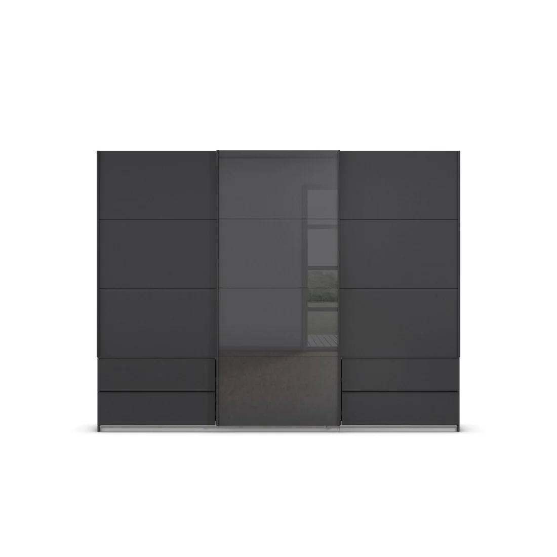 Elara 3 door Sliding door wardrobe Glass with Drawers - Image 2