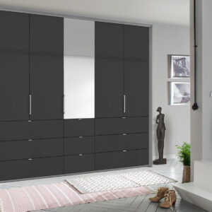 Erimo Folding 5 Door 1 Mirrored 9 Large Drawers Robes