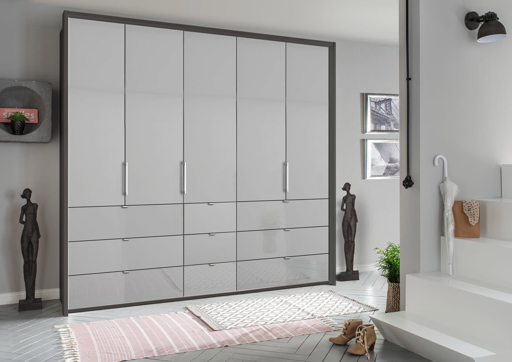 Erimo Folding 5 Door 9 Large Drawers Robes - Image 5