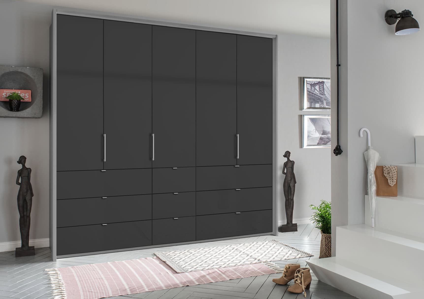 Erimo Folding 5 Door 9 Large Drawers Robes