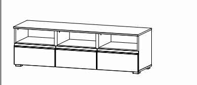 Joel TV Unit 3 Drawers With 3 Niches - Image 2