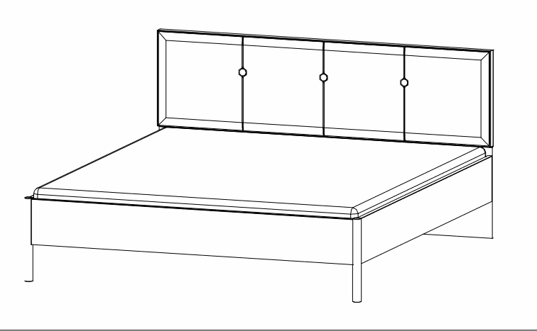 Freyja Headboard Padding Including Slat Bed - Image 2